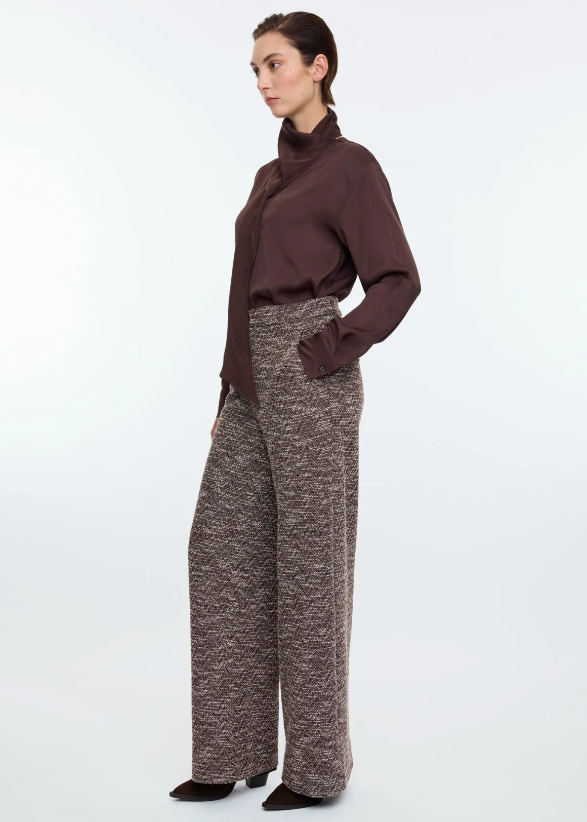 VANILIA Boucle trousers Chocolat Cheap