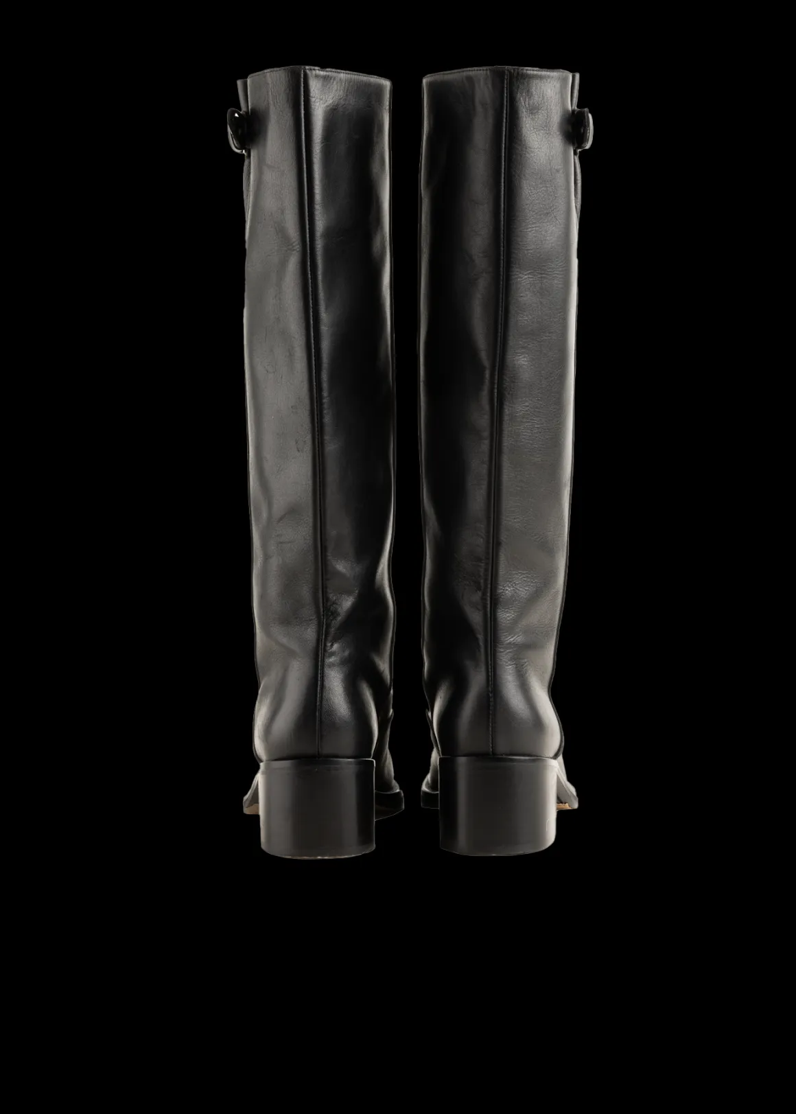 VANILIA Buckle leather boot Zwart Store