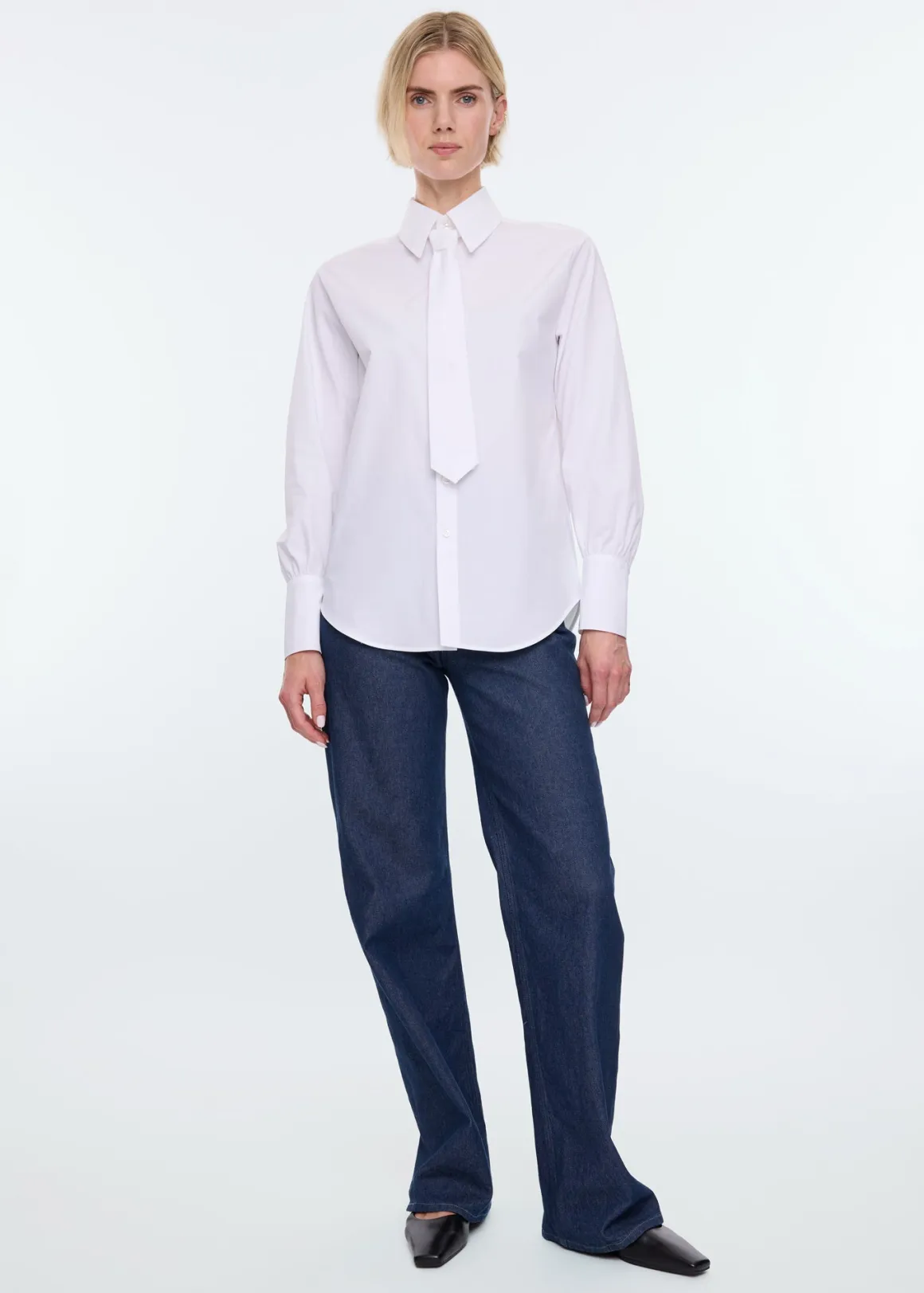 VANILIA Classic poplin blouse Wit Fashion