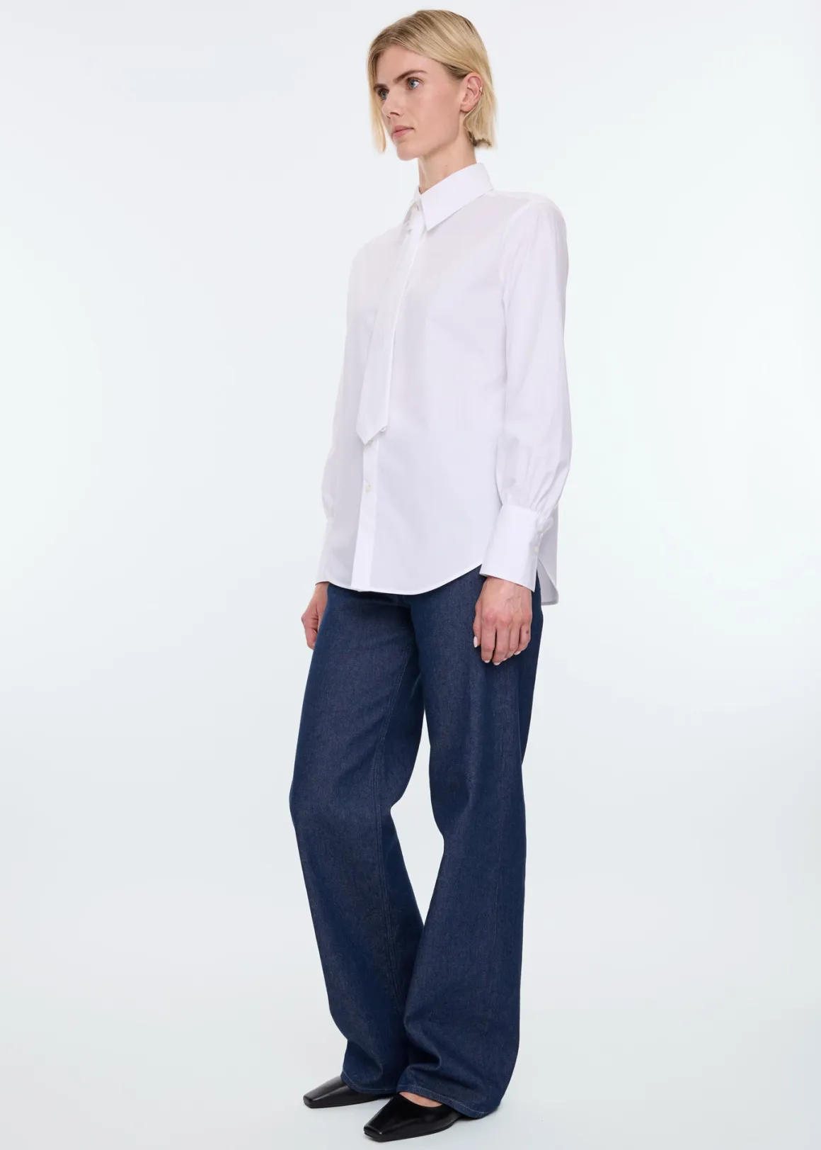 VANILIA Classic poplin blouse Wit Fashion