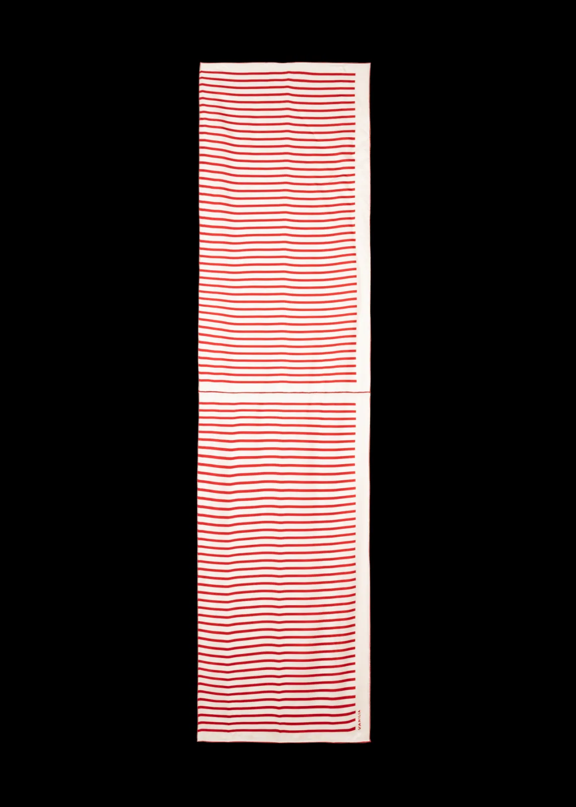 VANILIA Classic stripe scarf long cherryred New