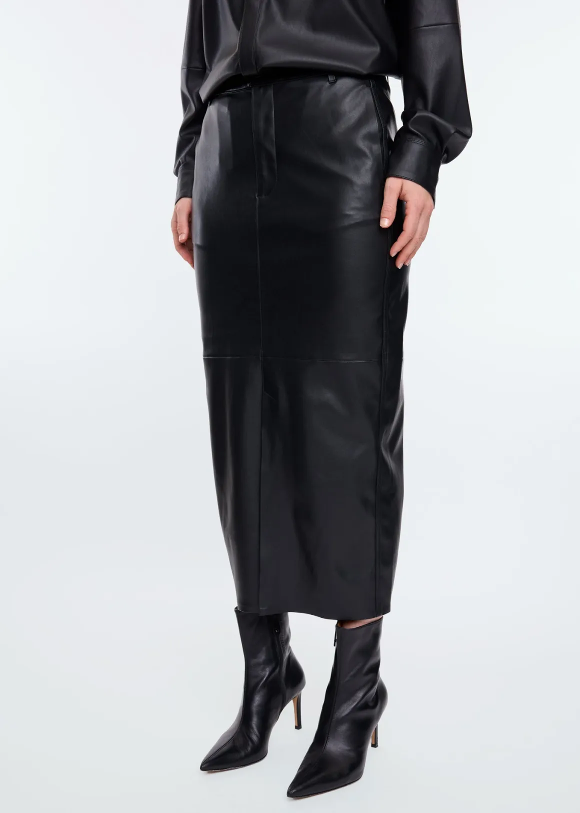 VANILIA Faux leather skirt Zwart Store