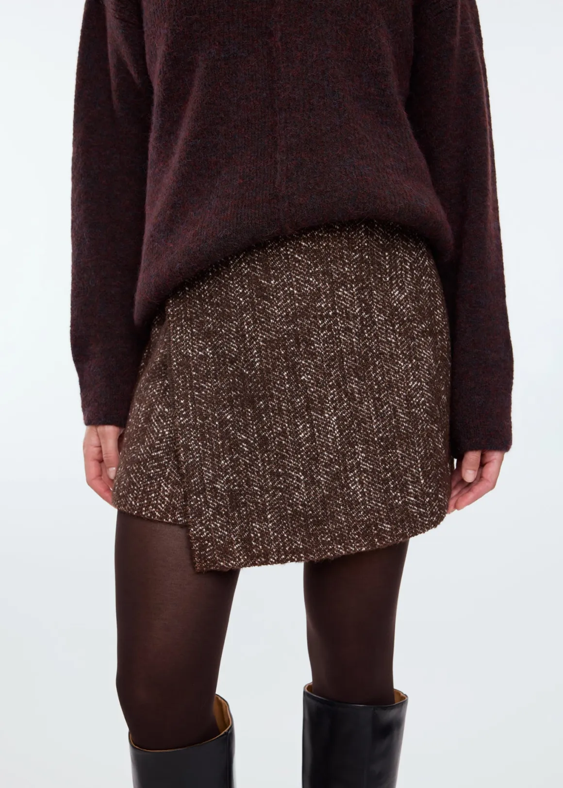 VANILIA Metallic boucle skort Chocolat Shop