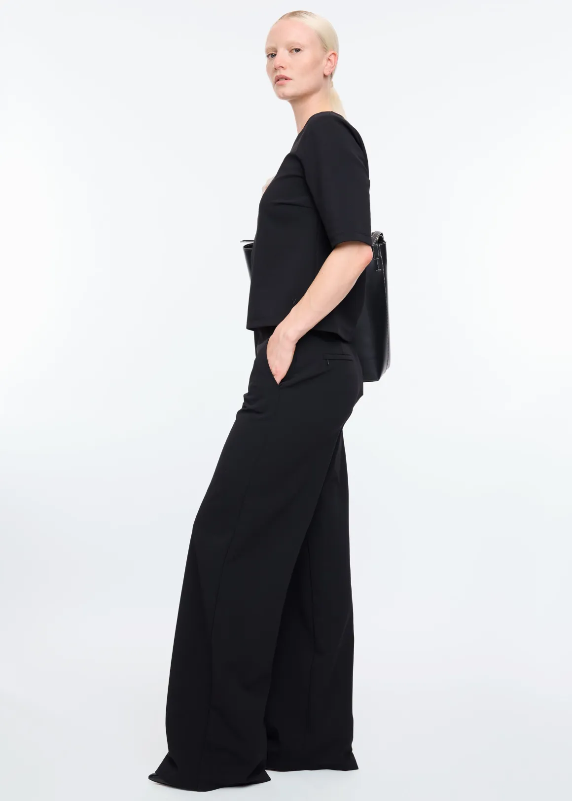 VANILIA Tailored twill tall Zwart Flash Sale