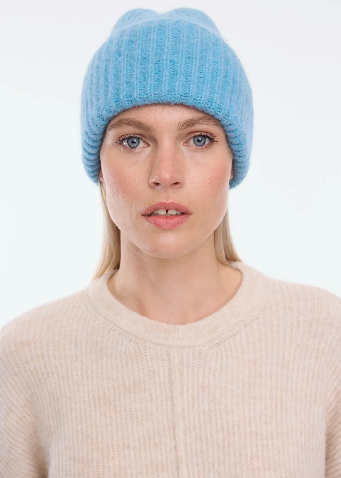 VANILIA Woolmix beanie Lightblue Flash Sale