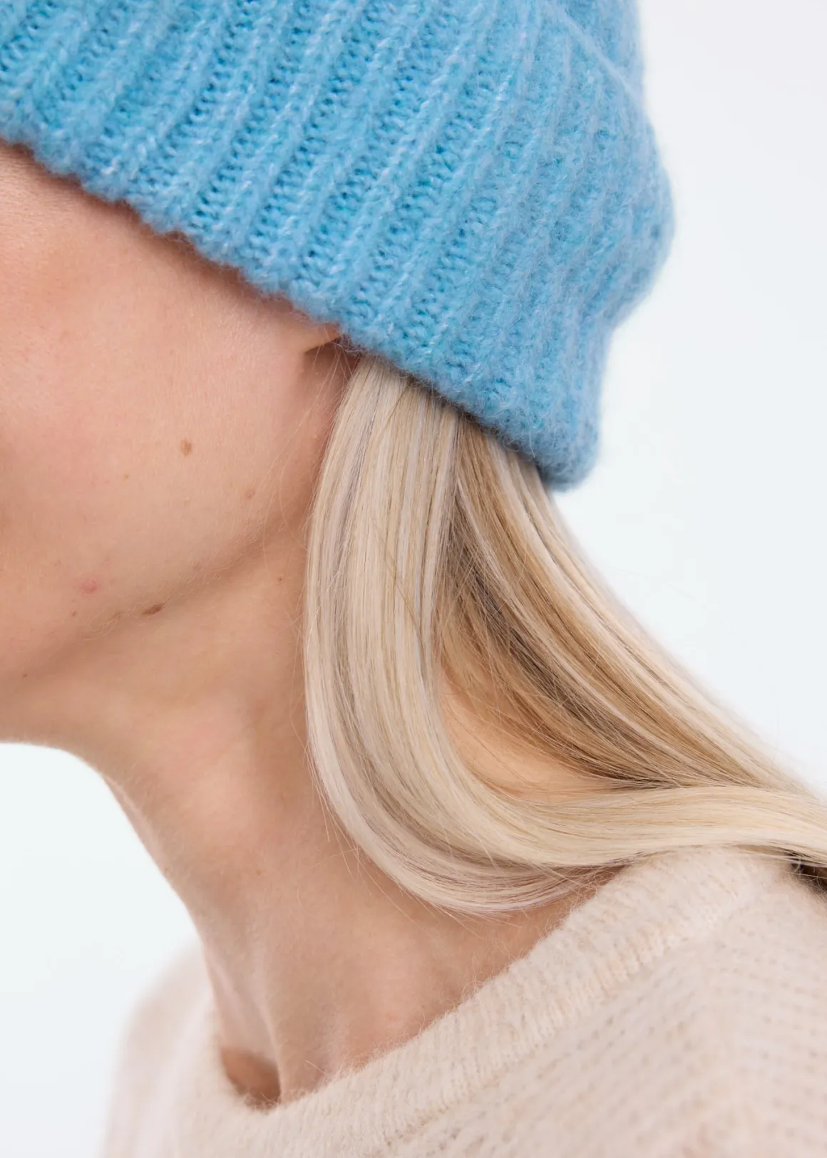 VANILIA Woolmix beanie Lightblue Flash Sale