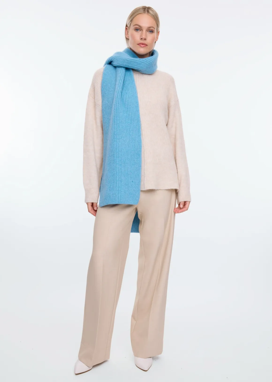 VANILIA Woolmix scarf Lightblue Flash Sale