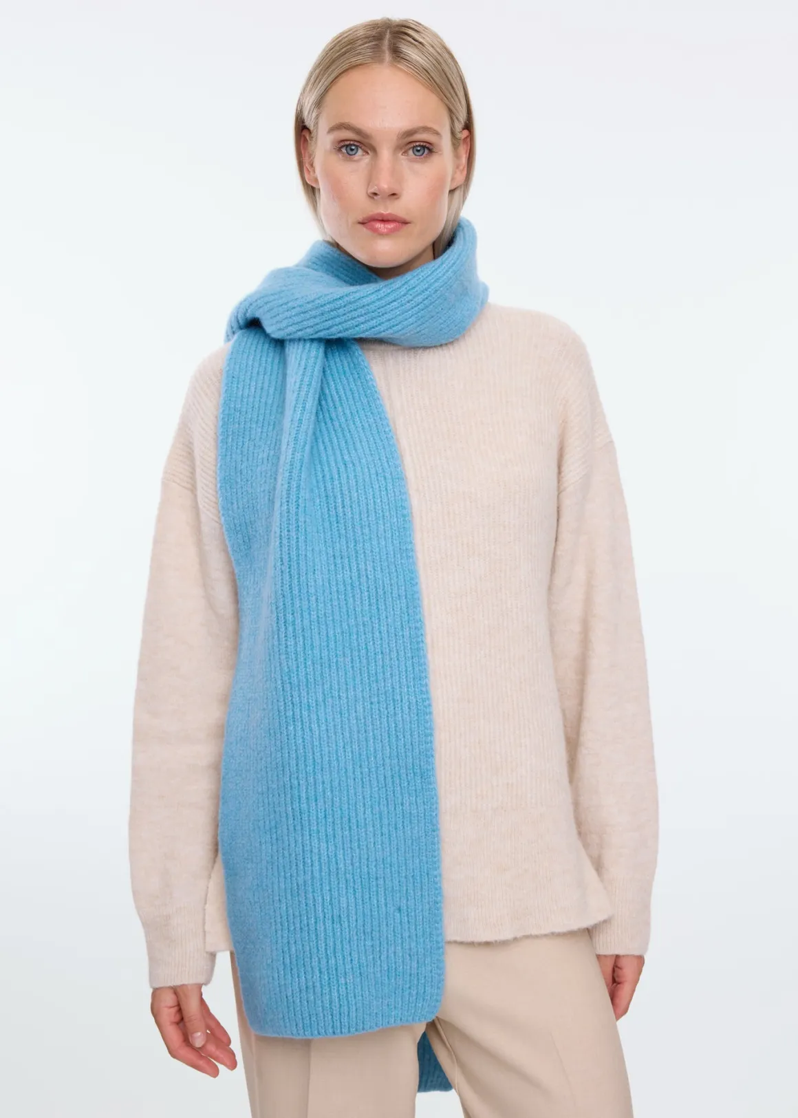 VANILIA Woolmix scarf Lightblue Flash Sale